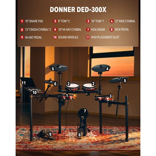 Donner DED-300X Elektro Davul Seti 5