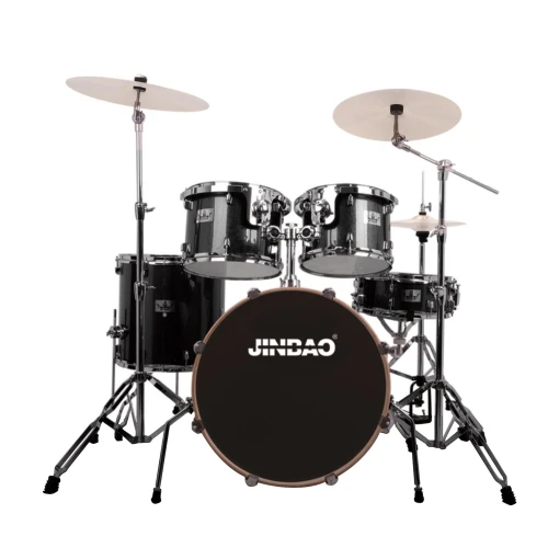 Jinbao JBP1212A (22B-12T-13T-16FT-14S) Aksam Dahil Akustik Davul Seti (Siyah) 1