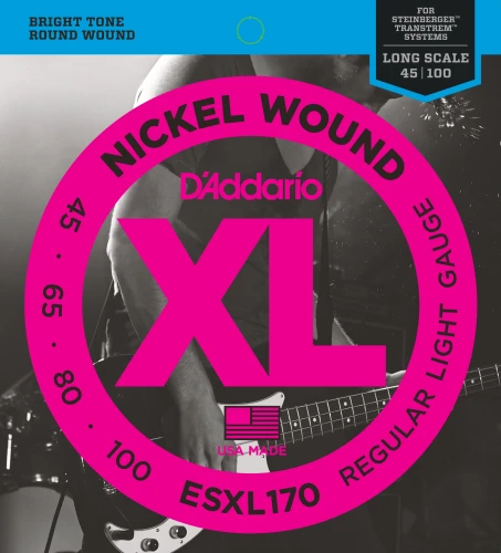 DADDARIO ESXL170 ELEKTRO GİTAR TEL SETİ, XL, 45-100, NICKEL WOUND B 1