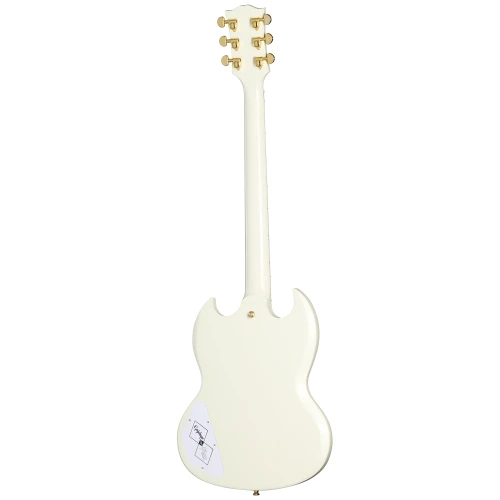 Epiphone 1963 Les Paul SG Custom Maestro Vibrola Elektro Gitar (Classic White) 2