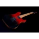 Jet JS-1000 Vulcano HH Elektro Gitar (Flamed Transparent Red) 3