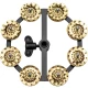 Meinl HTHH1B-BK Hihat 1 Row Hammered Brass Jingles Tamburin (Siyah) 2