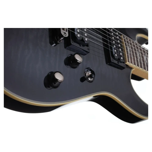 Schecter Omen Extreme 7 Telli Elektro Gitar (See-Thru Black) 3