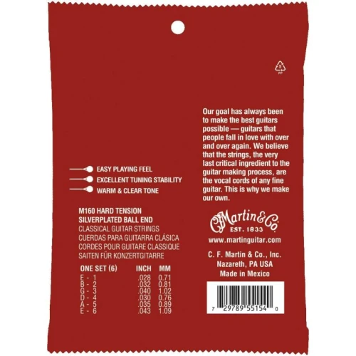 Martin M160 Silverplated Ball-End Klasik Gitar Teli 5