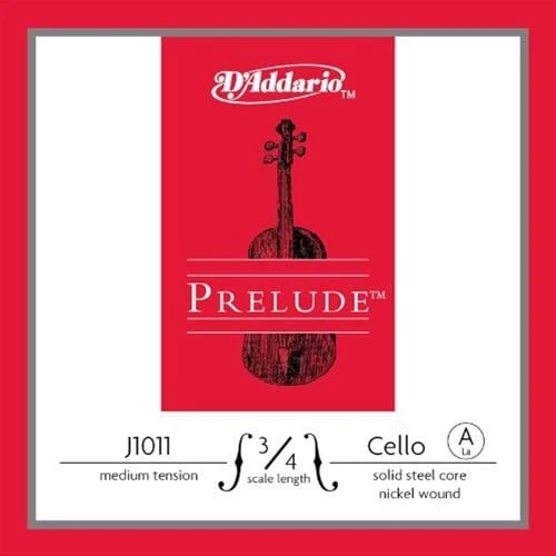 DADDARIO J1011 CELLO TEK TEL, PRELUDE, A-(LA), 3/4, MEDIUM 2