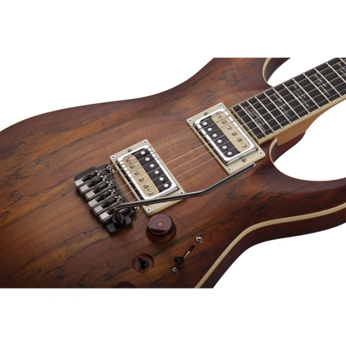Schecter C-1 Exotic Spalted Maple Elektro Gitar (Satin Natural Vintage Burst) 3