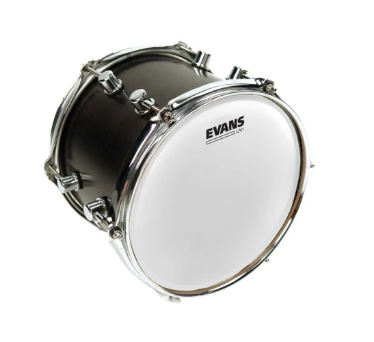 EVANS B08UV1 8" DERİ TOM VE TRAMPET KUMLU BEYAZ TEK KAT 1