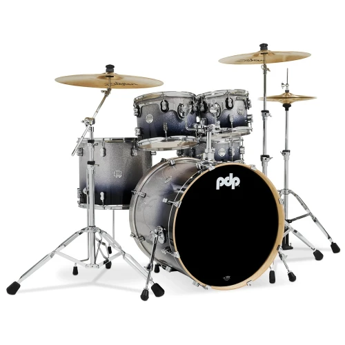 PDP Drums Concept Maple 5 Parça 22" Akustik Davul (Silver To Blk Fade) 1