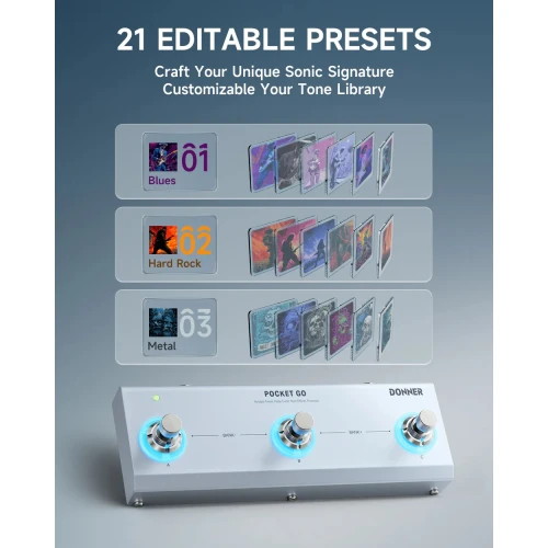 Donner Pocket Go Multi Efekt Pedalı 6