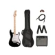 Squier Sonic Stratocaster Black Frontman 10G Elektro Gitar Seti 1