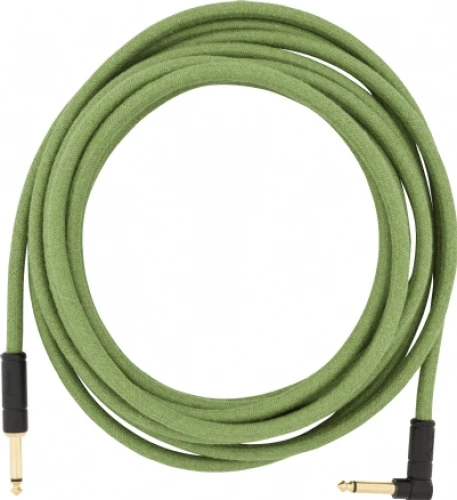 Fender Festival Düz/L Uçlu 5m Pure Hemp Yeşil Enstrüman Kablosu 2