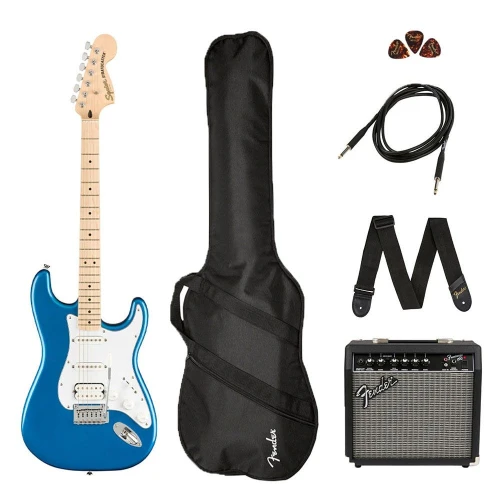 Squier Affinity Stratocaster HSS Akçaağaç Klavye Lake Placid Blue 15G Elektro Gitar Seti 2