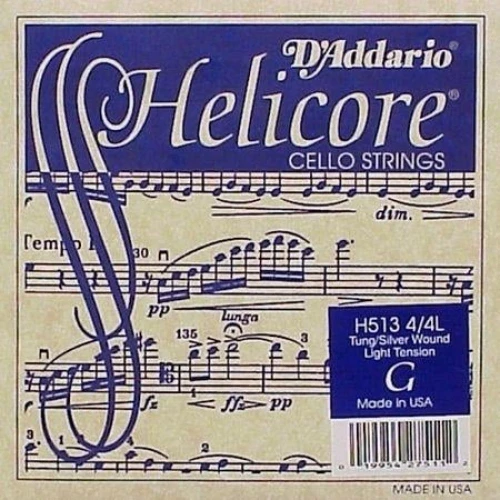 DADDARIO H513 CELLO TEK TEL, HELICORE, 4/4, G-(SOL), MEDIUM 2