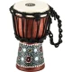 Meinl HDJ8-XXS African Style XX-Small Djembe (Red Flower Desing) 1