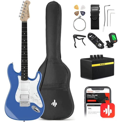 Donner DST-100T Elektro Gitar Seti (Lake Blue) 1