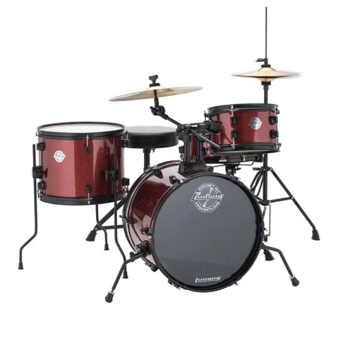 Ludwig The Pocket Kit By Questlove Wine Red Sparkle Çocuklar için Akustik Davul Seti 2