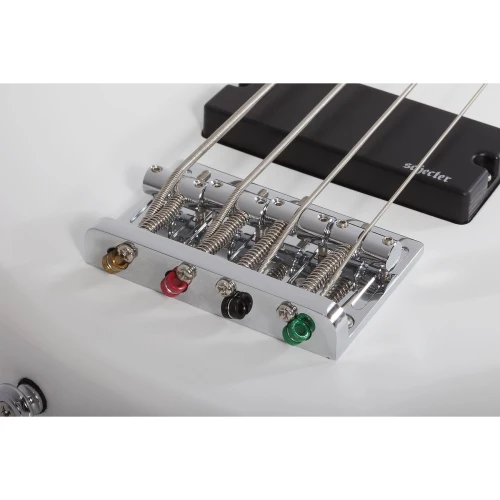 Schecter C-4 Deluxe Bas Gitar (Satin White) 5