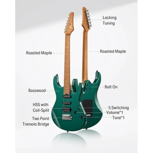 Donner DST-700 Elektro Gitar (Yeşil) 6