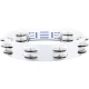 Meinl HTT10WH Stainless Steel Jingle 2-rows 10" Tour Tamburin (Beyaz) 3