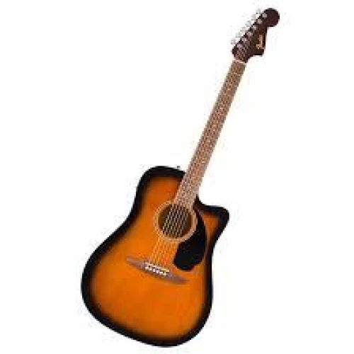 Fender California Debut Redondo CE Dreadnought Ceviz Klavye 2 Ton Sunburst Elektro Akustik Gitar 1