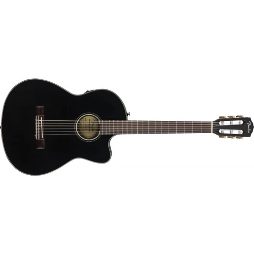 Fender CN-140SCE Nylon Thinline Black Elektro Klasik Gitar 1