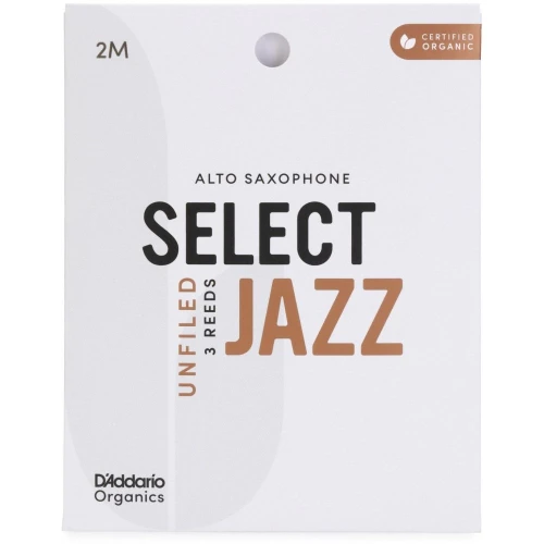 D\'Addario Woodwinds Organic Select Jazz Unfiled Alto Saksafon Kamışı (3 lü) No:2 Medium 2