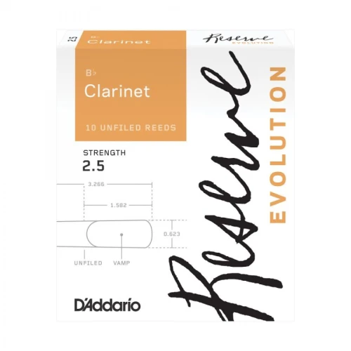 D\'Addario Woodwinds Reserve Evolution DCE1025 Sib Klarnet Kamışı No:2.5 2