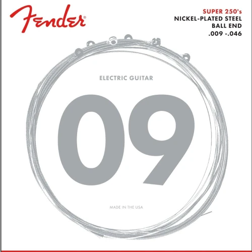 Fender Super 250 Nickel Plated Steel Ball End 250LR .009-.046 Elektro Gitar Teli 1