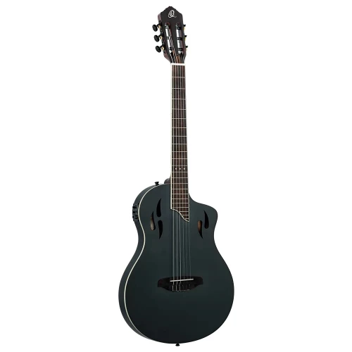 Ortega TourPlayer RTPSTD-SBK Elektro Klasik Gitar (Siyah) 1