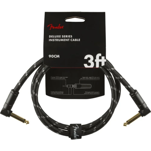 Fender Deluxe L/L Uçlu 90cm Siyah Tweed Patch Kablosu 1
