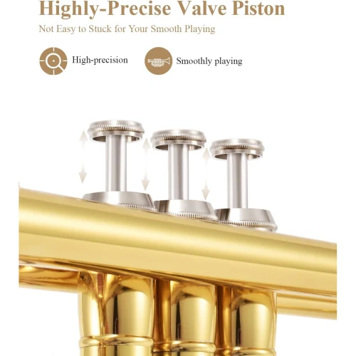 Eastar ETR-380 Standard Si Bemol Trompet (Golden) 3