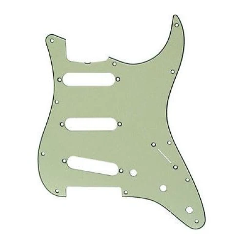 Fender Pickguard Stratocaster S/S/S 11-Hole Mount Mint Green MG/B/MG 3-Ply Pickguard 1