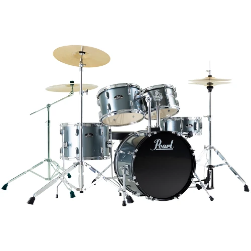 PEARL RS505C/C706 - Roadshow Charcoal Metallic 5 Parça (20B/10T/12T/14F/14S) Aksamlı & Zilli Akustik Davul Seti 4