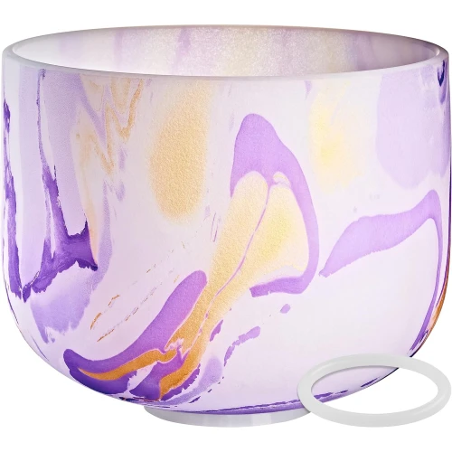 Meinl Sonic Energy 10" Marble Crystal Singing Bowl (B4, Purple, 432 Hz, Crown Chakra) 1