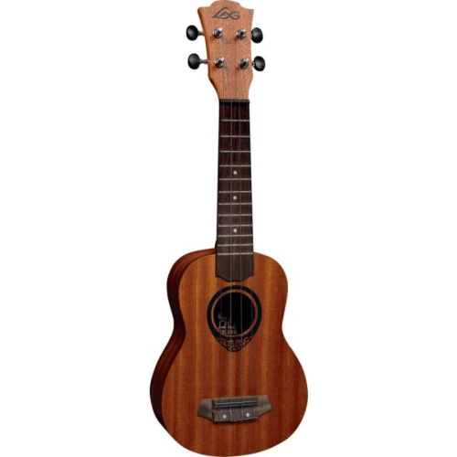 LAG GLU TKU8S Tiki Soprano Natural Ukulele 1