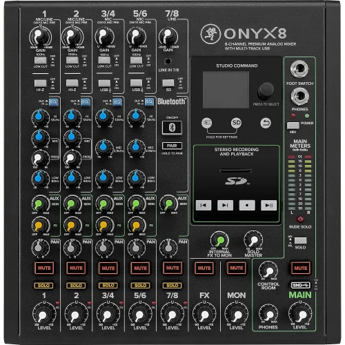 Mackie Onyx8 8-Kanal Analog Mikser (Multi-Track USB) 1