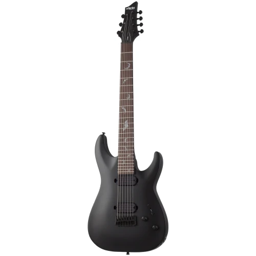 Schecter Damien-7 7 Telli Elektro Gitar (Satin Black) 1