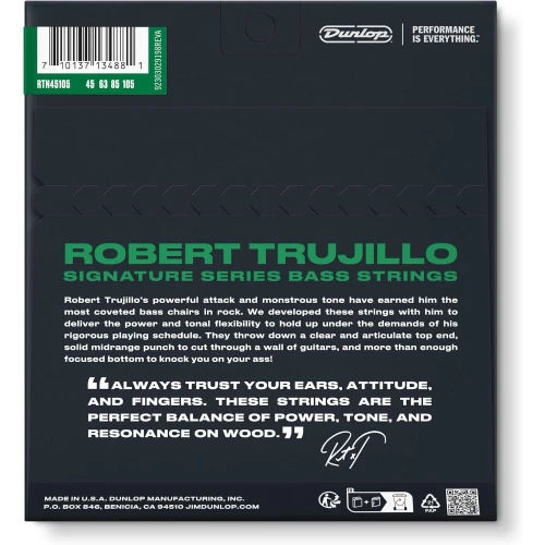 Jim Dunlop RTN45105 Robert Trujillo Nickel Wound Bas Gitar Teli (45-105) 3