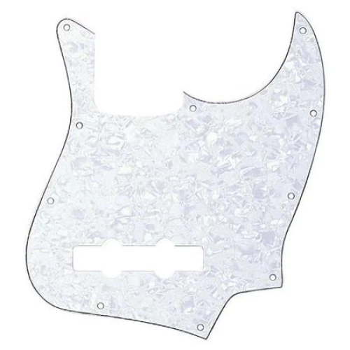 Fender Pickguard Jazz Bass 10 Hole 4-Ply WHT Pearl 1