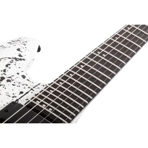Schecter C-1 Ink Bomb Elektro Gitar (Black Ink Splatter) 5