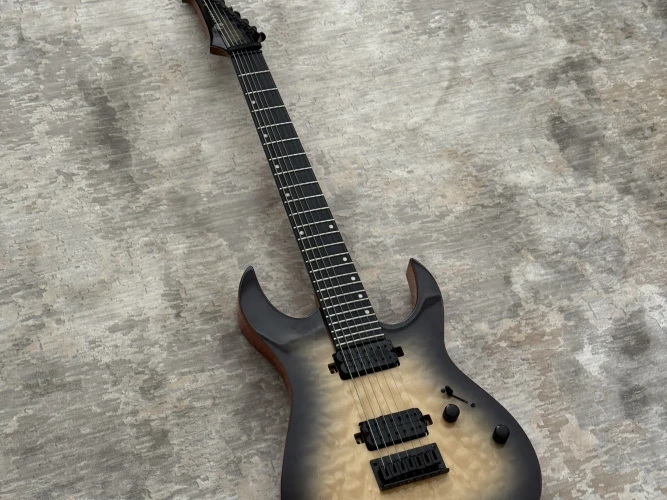Spira S-507 QGY E 7 Telli Elektro Gitar (Trans Grey) 1