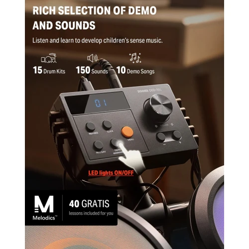 Donner DED-70L LED’li Elektronik Davul Seti 3
