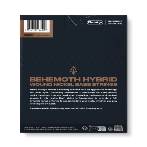 Jim Dunlop Behemoth Hybrid Wound Nikel 5 Telli Bas Teli (50-125) 2