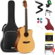 Donner DAG-1C Cutaway Akustik Gitar Seti (Natural) 1
