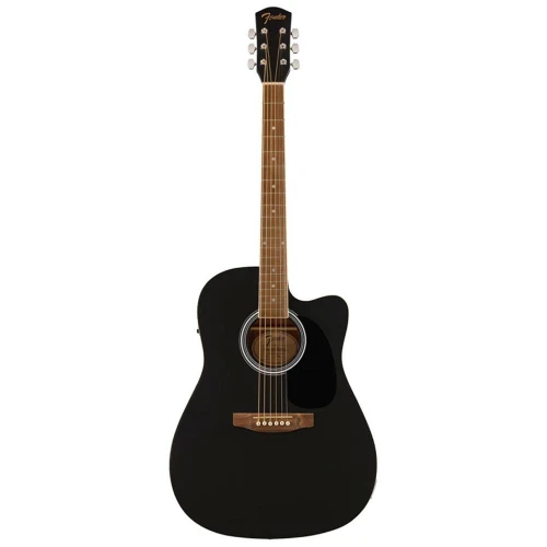 Fender FA-25CE Dreadnought Ceviz Klavye Siyah Elektro Akustik Gitar 1