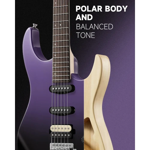Donner DMT-66 Elektro Gitar (Midnight Purple Gradient) 4