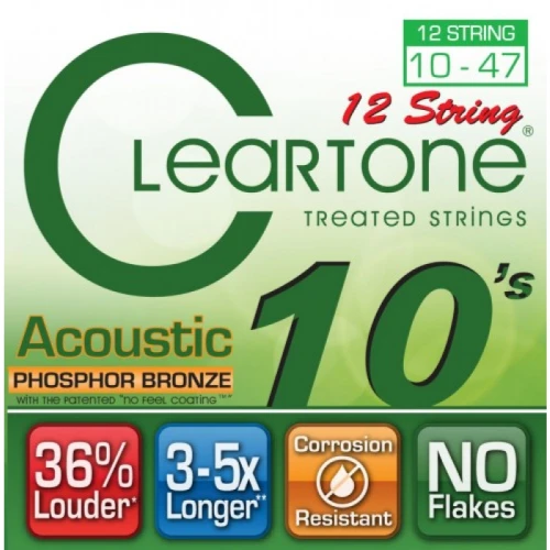 CLEARTONE 7410-12 Phosphor Bronze 12 Telli  Akustik Gitar Teli 1