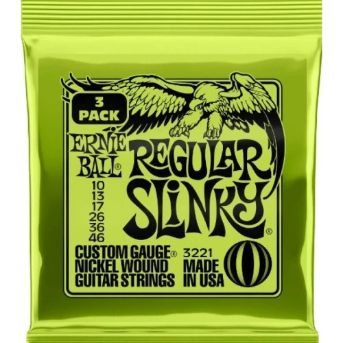 Ernieball P03221 REGULAR SLINKY 3 PACK Elektro Tel (3lü Paket) 1