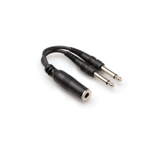 HOSA 1/4\'\' TS (F)  Dual 1/4\'\' TS (M) Y-kablo 1