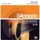 D’Addario EJ10 Akustik Gitar Tel Seti 10-47 80/20 Bronze Extra Light 3